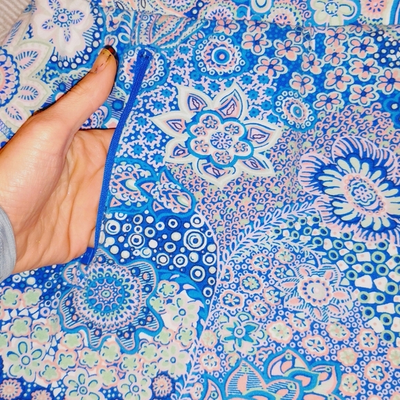 Talbots Blue And Pink A Line Golf Skirt With A Floral And Paisley Design. Size M - Picture 2 of 8